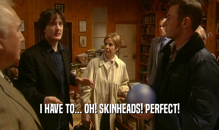 I HAVE TO... OH! SKINHEADS! PERFECT!  