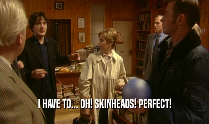 I HAVE TO... OH! SKINHEADS! PERFECT!  