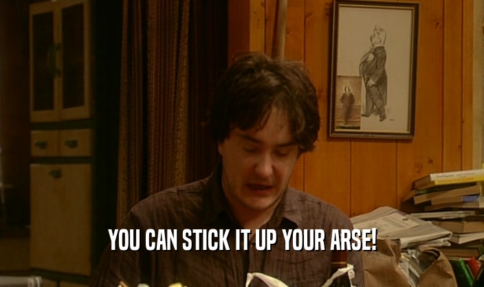 YOU CAN STICK IT UP YOUR ARSE!  