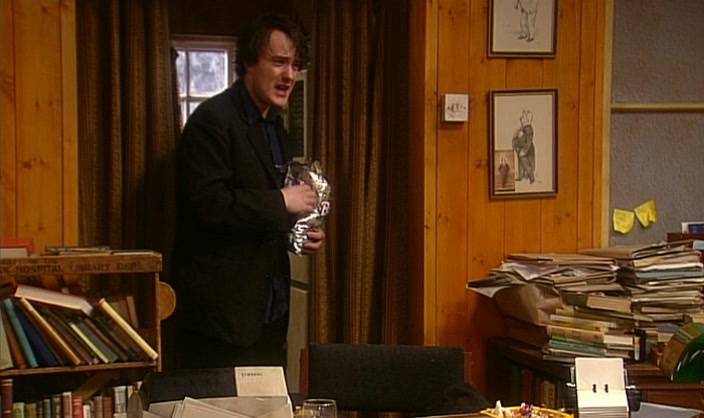 HE'S... I CAN SMELL IT A MILE OFF!  