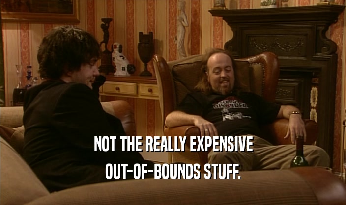 NOT THE REALLY EXPENSIVE OUT-OF-BOUNDS STUFF. 