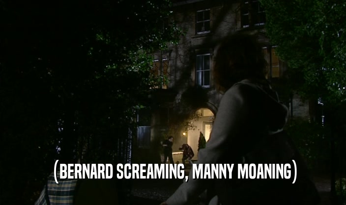 (BERNARD SCREAMING, MANNY MOANING)  
