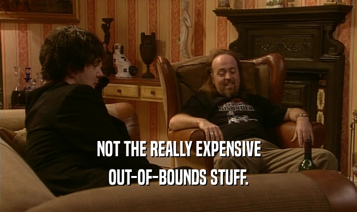 NOT THE REALLY EXPENSIVE OUT-OF-BOUNDS STUFF. 