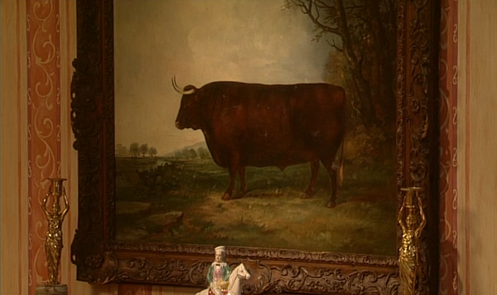 THE COW'S LOOKING OVER THERE, WE CAN'T SEE WHAT THE COW'S SEEING. 