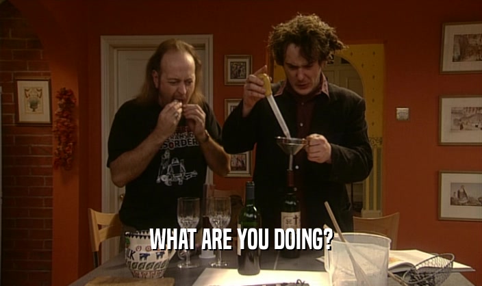 WHAT ARE YOU DOING?  