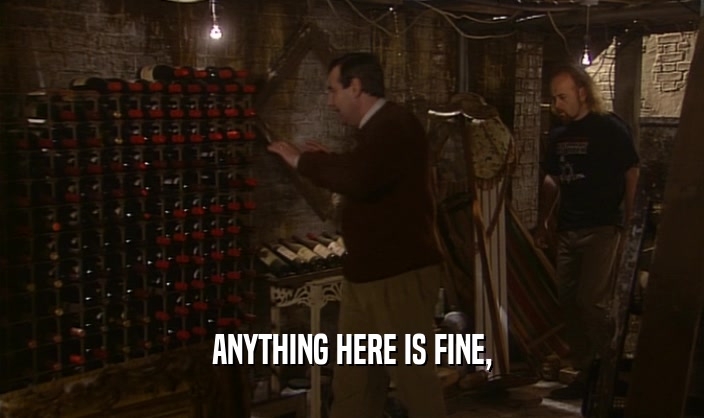 ANYTHING HERE IS FINE,  