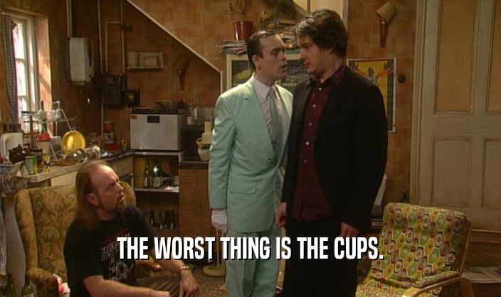 THE WORST THING IS THE CUPS.  