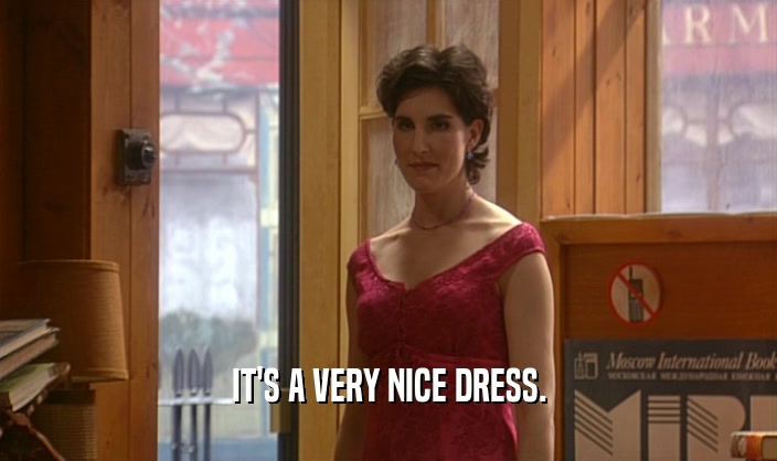 IT'S A VERY NICE DRESS.  