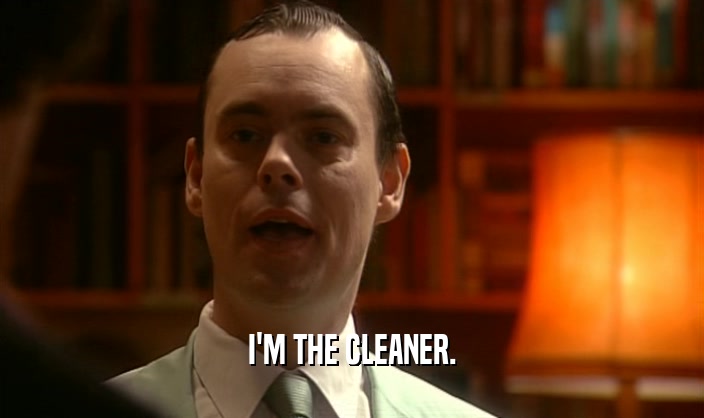 I'M THE CLEANER.  