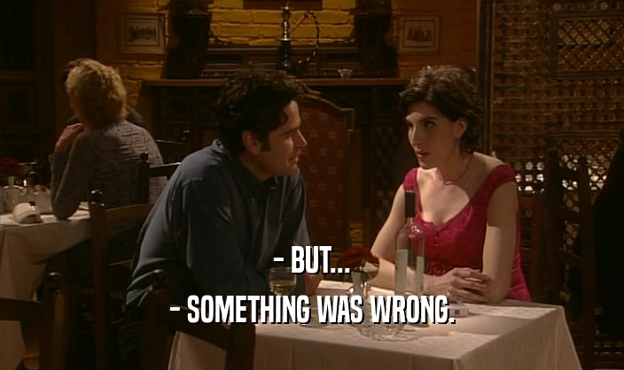 - BUT... - SOMETHING WAS WRONG. 