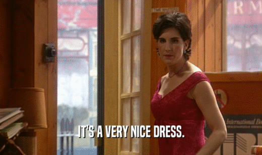 IT'S A VERY NICE DRESS.  