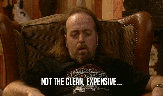 NOT THE CLEAN, EXPENSIVE...  