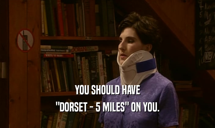 YOU SHOULD HAVE 