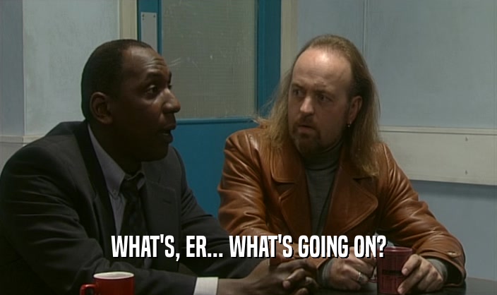 WHAT'S, ER... WHAT'S GOING ON?  