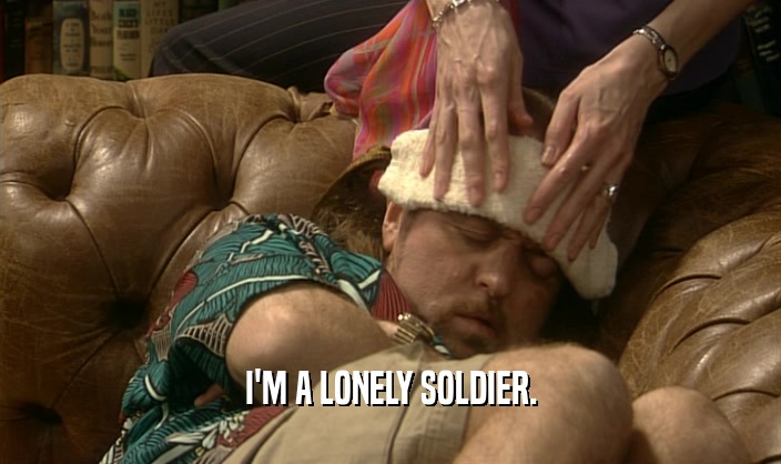 I'M A LONELY SOLDIER.
  