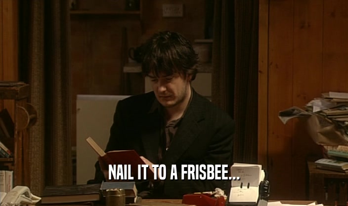 NAIL IT TO A FRISBEE...  