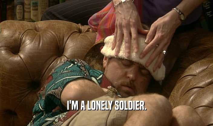 I'M A LONELY SOLDIER.
  