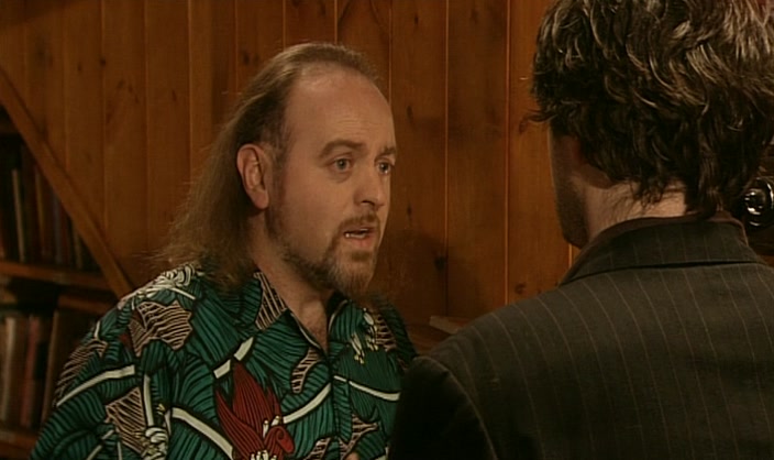 NO, I DIDN'T HEAR THE CODE COS HE HAD A LITTLE MAN IN HIS HAIR. 