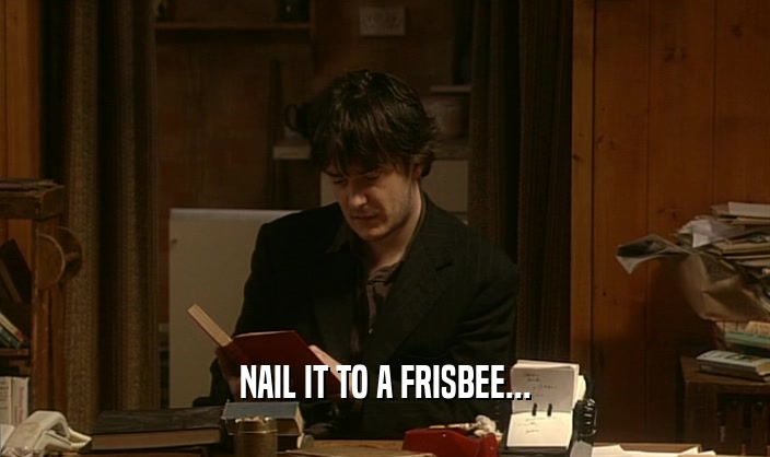 NAIL IT TO A FRISBEE...  