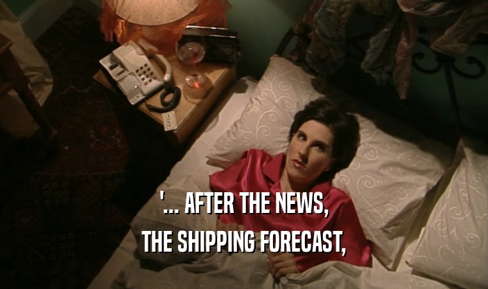 '... AFTER THE NEWS, THE SHIPPING FORECAST, 