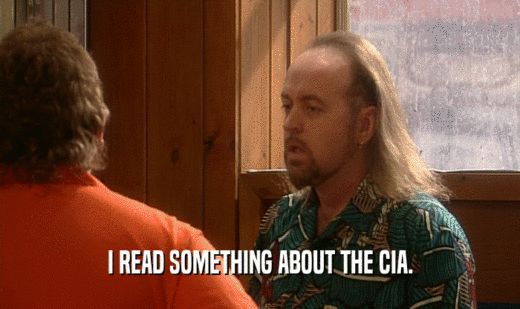 I READ SOMETHING ABOUT THE CIA.  