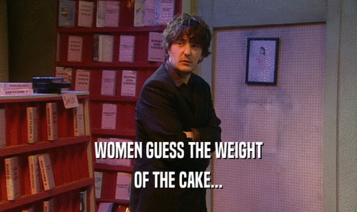 WOMEN GUESS THE WEIGHT OF THE CAKE... 