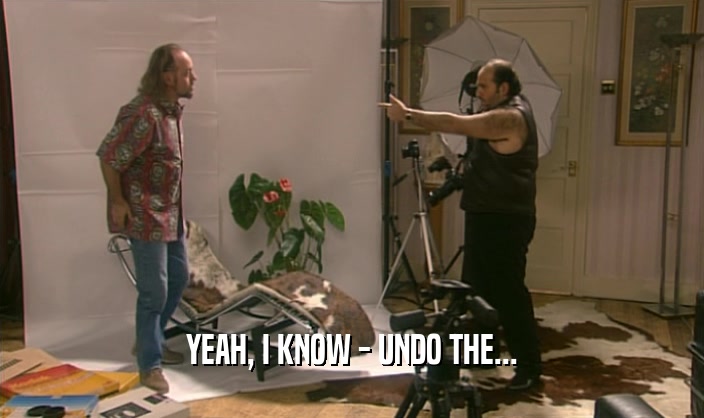 YEAH, I KNOW - UNDO THE...  