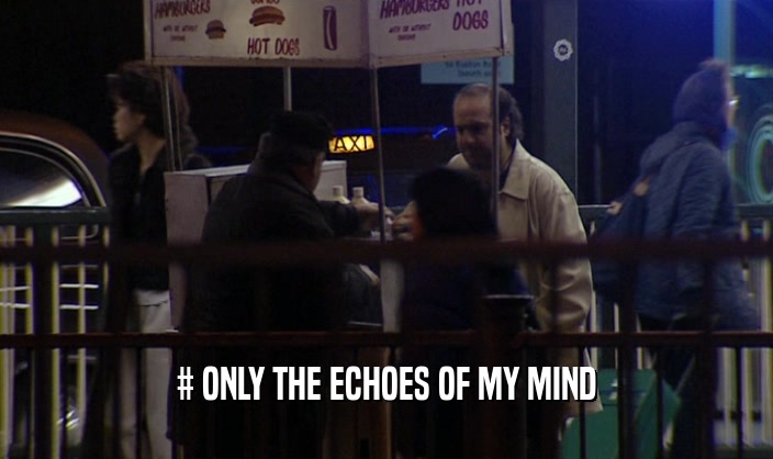 # ONLY THE ECHOES OF MY MIND  