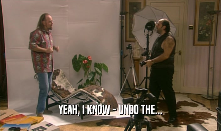 YEAH, I KNOW - UNDO THE...  