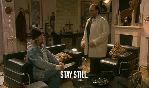 STAY STILL.  