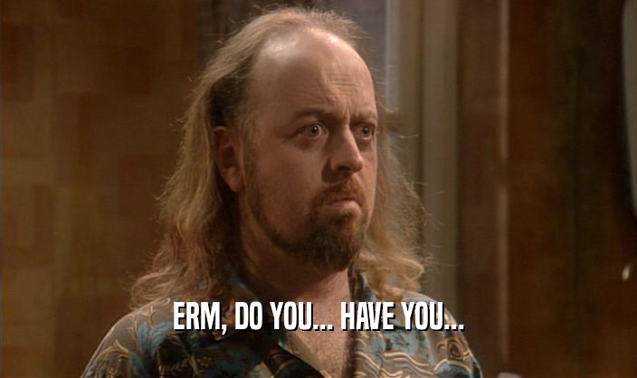 ERM, DO YOU... HAVE YOU...  