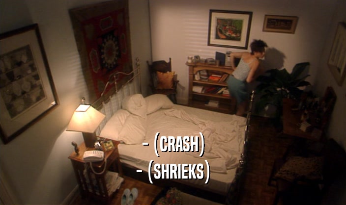 - (CRASH) - (SHRIEKS) 