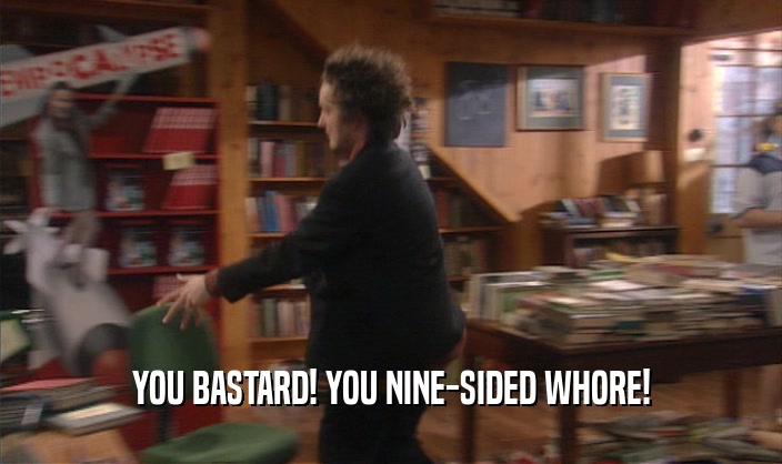 YOU BASTARD! YOU NINE-SIDED WHORE!  