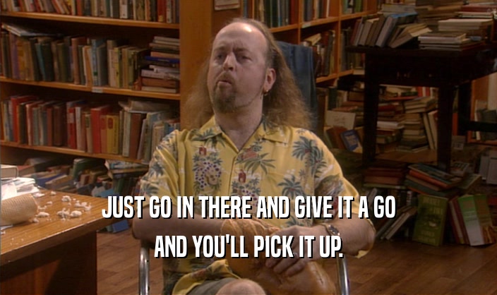 JUST GO IN THERE AND GIVE IT A GO AND YOU'LL PICK IT UP. 