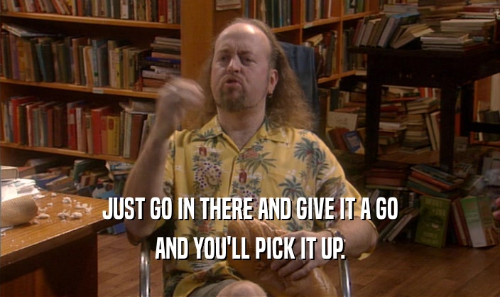 JUST GO IN THERE AND GIVE IT A GO AND YOU'LL PICK IT UP. 