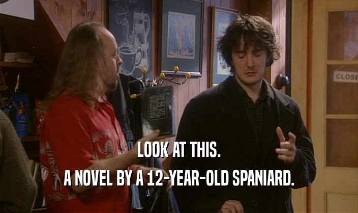 LOOK AT THIS. A NOVEL BY A 12-YEAR-OLD SPANIARD. 