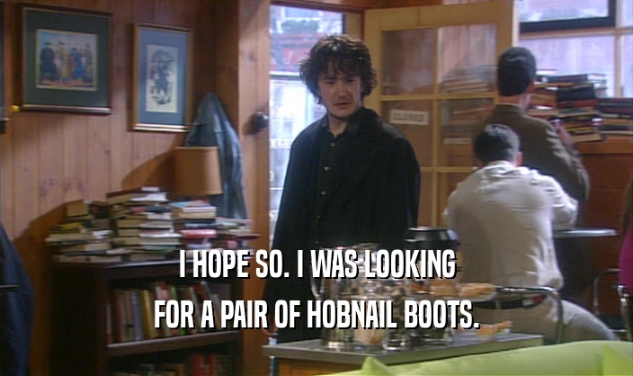 I HOPE SO. I WAS LOOKING FOR A PAIR OF HOBNAIL BOOTS. 