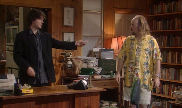 YOUR WAGES. SORRY THEY'RE LATE.  