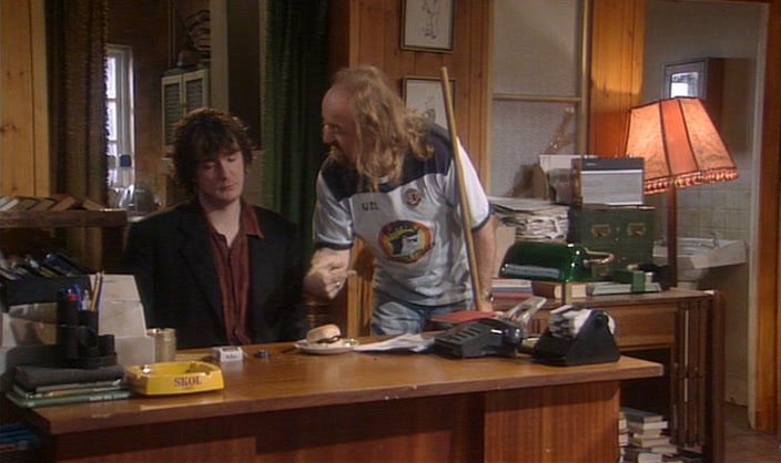 ON THE DESK WHICH I TIDIED EARLIER. ENJOY YOUR BACON ROLL. 