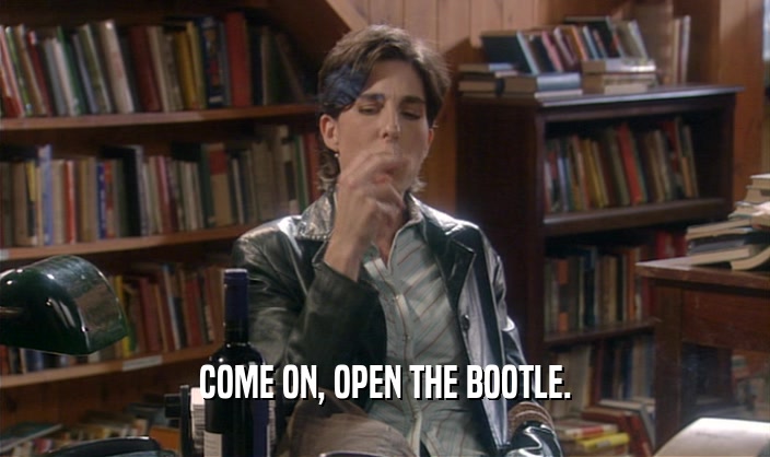 COME ON, OPEN THE BOOTLE.  