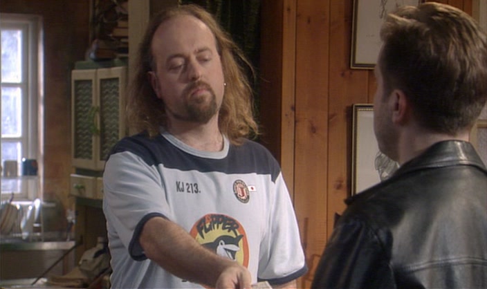HERE'S A TENNER FOR THE TAXI.  