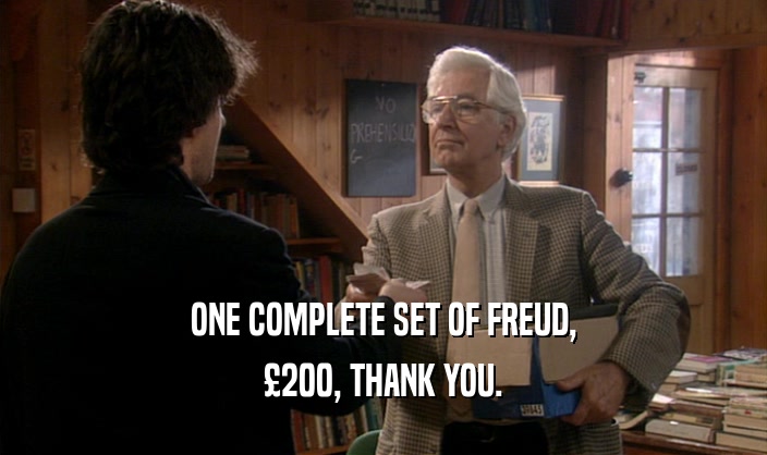 ONE COMPLETE SET OF FREUD,
 