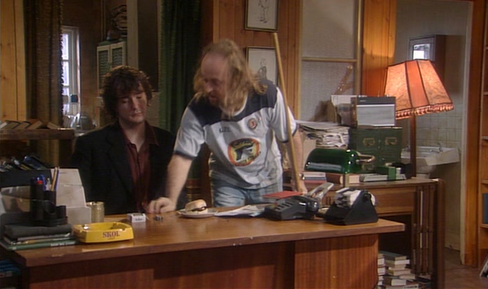 ON THE DESK WHICH I TIDIED EARLIER. ENJOY YOUR BACON ROLL. 