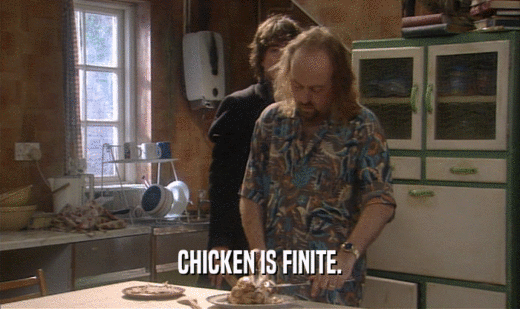 CHICKEN IS FINITE.  