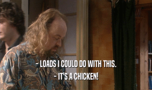 - LOADS I COULD DO WITH THIS. - IT'S A CHICKEN! 