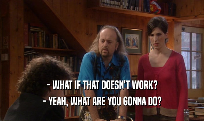 - WHAT IF THAT DOESN'T WORK? - YEAH, WHAT ARE YOU GONNA DO? 