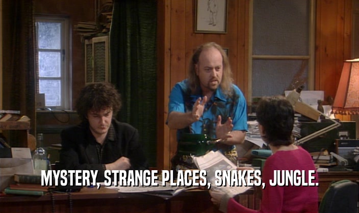 MYSTERY, STRANGE PLACES, SNAKES, JUNGLE.  