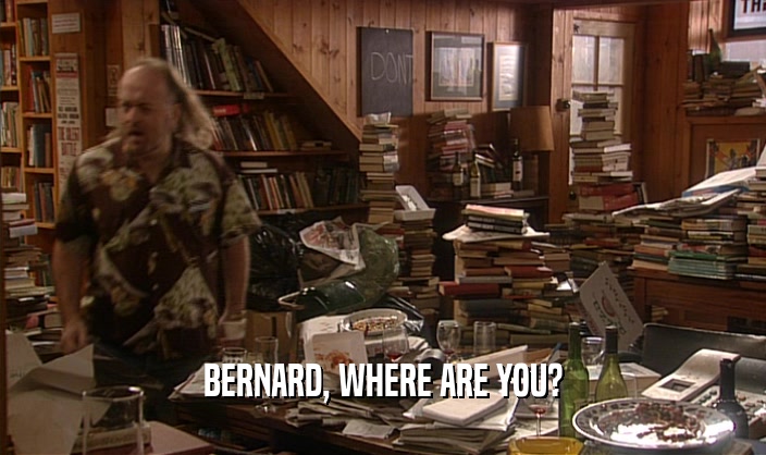 BERNARD, WHERE ARE YOU?  