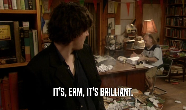 IT'S, ERM, IT'S BRILLIANT.  