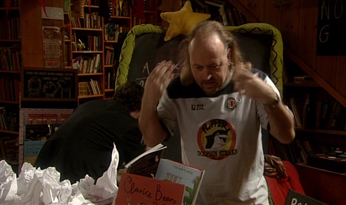 AND, ER, HE ONLY EATS...  